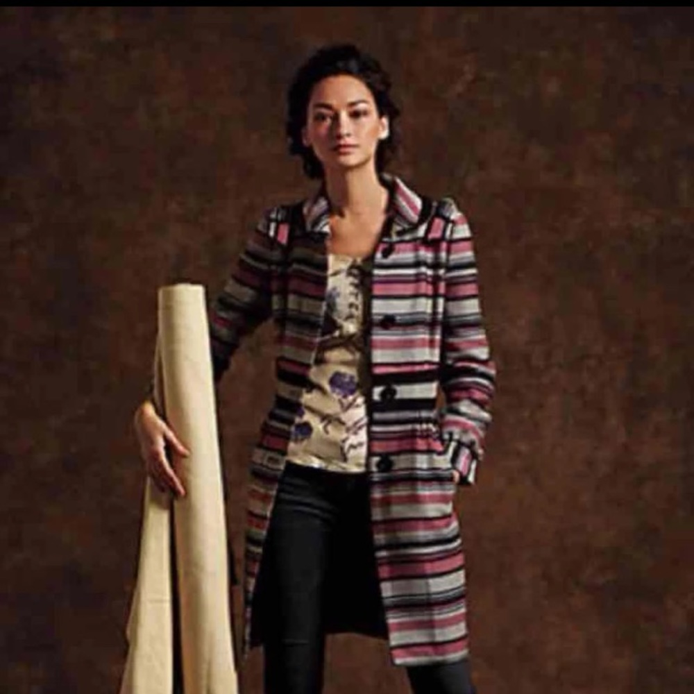 Anthropologie Elevenses Pattern Makers Coat 2P